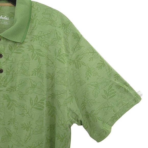 Cabelas Lakeside Beach Mountain Side Tropic Polo Shirt Mens L Short Sleeve NEW - Picture 6 of 13